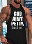 Men's I'm Petty Funny Print Casual Knit Tank