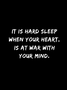 It Is Hard Sleep Funny Saying Crew Neck Tank Top
