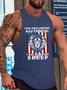 Lion Us Flag Your First Mistake Was Thinking I Was One Of The Sheep Casual Sleeveless Knit Tank