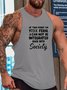 Funny I'm 97.3% Feral Sleeveless Casual Tank