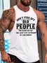 Men's Funny Print Casual Crew Neck Knit Tank