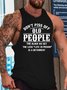 Men's Funny Print Casual Crew Neck Knit Tank