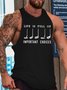 Men's Casual Life Is Full Of Important Choice Knit Tank