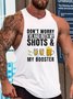 Don't worry I've had both my shots and booster Funny Sleeveless Casual Knit Tank