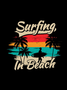 Vintage Casual Surfing In Beach Crew Neck Tank Top