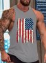 Men‘s American Flag Crew Neck Casual Tank
