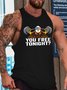 You Free Tonight Bald Eagle Funny Patriotic 4th of July Tank Top