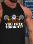 You Free Tonight Bald Eagle Funny Patriotic 4th of July Tank Top