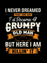 Funny Grumpy Old Man Crew Neck Tank Top