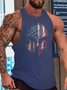 Men American Flag Sleeveless Tank Top