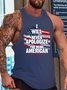 I Will Never Apologize For Being American Crew Neck Casual Tank Top