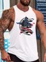 American flag  Neck Sleeveless Tank Top