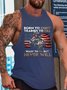 American flag Veteran Soldier Crew Neck Casual Tank Top