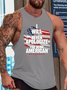 I Will Never Apologize For Being American Crew Neck Casual Tank Top