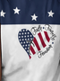 American Flag Star Faith Freedom Loosen T-Shirt