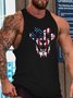 Lion Us Flag Men's Sleeveless Casual Tank Top