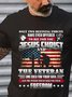 American Flag God Jesus Christ Die For Your Soul Veterans For Your Freedom Loose Crew Neck Cotton T-Shirt