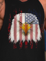 Usa/Us/American Flag Men's Crew Neck Casual Tank Top
