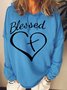 Womens Faith Cross Casual Sweatshirt