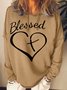 Womens Faith Cross Casual Sweatshirt