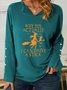 Women Funny Graphic Yes I Can Drive A Stick V Neck Simple Sweatshirt