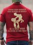Men's Behind Every Daughter Who Believes In Herself Text Letters Cotton Casual T-Shirt
