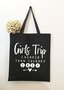 Girls Trip Cheaper Than Therapy Family Text Letter Shopping Tote Bag