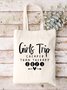 Girls Trip Cheaper Than Therapy Family Text Letter Shopping Tote Bag