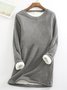 Crew Neck Regular Fit Plain Women's Sweatshirt