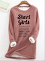 Women‘s Funny Short Girl Crew Neck Sweatshirt