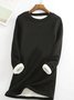 Crew Neck Regular Fit Plain Women's Sweatshirt