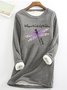 Women Dragonfly Whisper Words of Wisdom Let it Be Warmth Fleece Sweatshirt