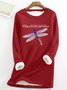 Women Dragonfly Whisper Words of Wisdom Let it Be Warmth Fleece Sweatshirt