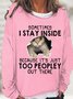 Women’s Funny Letter Cat Print Casual Sweatshirt