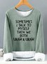 Women's Funny Casual Crew Neck Sweatshirt