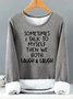 Women's Funny Casual Crew Neck Sweatshirt