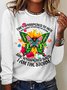 Women's Butterfly They Whispered To Her You Cannot Withstand The Storm She Whispered Back I Am The Storm Cotton-Blend Long Sleeve Top