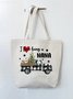 I Love Being A Nana Family Text Letters Casual Shopping Tote Bag