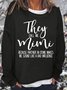 Women's Funny Mimi Letter Printed Casual Sweatshirt