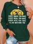 Women's Evert Snack You Make I Will Watching You Funny Dog Graphic Print Casual Loose Crew Neck Sweatshirt