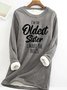 Women's Oldest Sister Funny Casual Crew Neck Sweatshirt