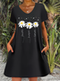 Women's Faith Hope Loose Daisy Casual Dress