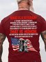 Men's What Is A Veteran That Is Honor Funny Graphic Printing Cotton Casual America Flag T-Shirt