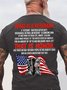 Men's What Is A Veteran That Is Honor Funny Graphic Printing Cotton Casual America Flag T-Shirt