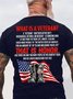 Men's What Is A Veteran That Is Honor Funny Graphic Printing Cotton Casual America Flag T-Shirt