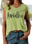 Women's Don't Forget to Breathe Casual V Neck Tank Top