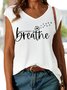 Women's Don't Forget to Breathe Casual V Neck Tank Top