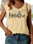 Women's Don't Forget to Breathe Casual V Neck Tank Top