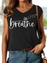 Women's Don't Forget to Breathe Casual V Neck Tank Top