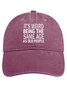 Men's Funny It’s Weird Being The Same Age As Old People Text Letters Adjustable Denim Hat